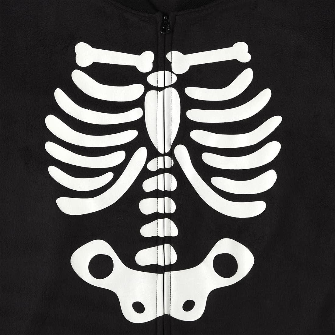 imageThe Childrens Place Baby and Family Matching Fleece Holiday Pajama SetHalloween Skeleton