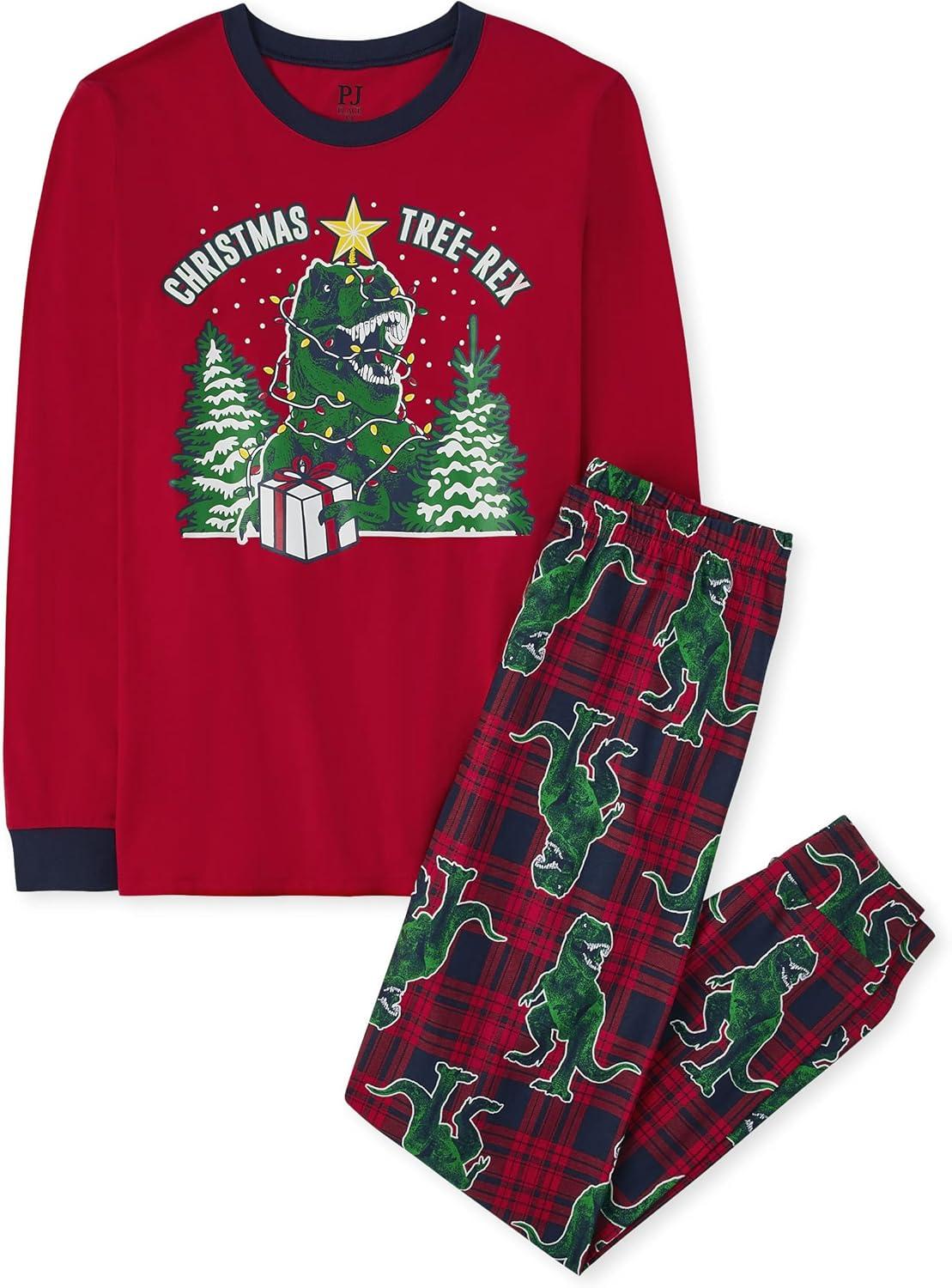 imageThe Childrens Place Family Matching Christmas and Holiday Pajama Sets CottonTreerex