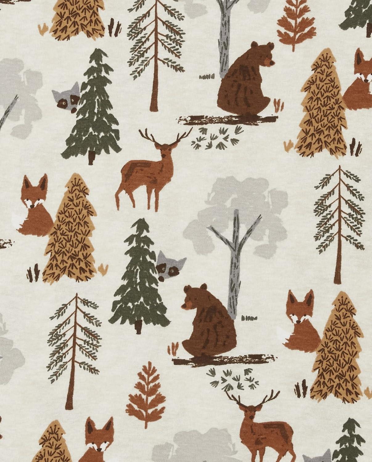 imageThe Childrens Place Family Matching Christmas and Holiday Pajama Sets CottonWoodland Allover