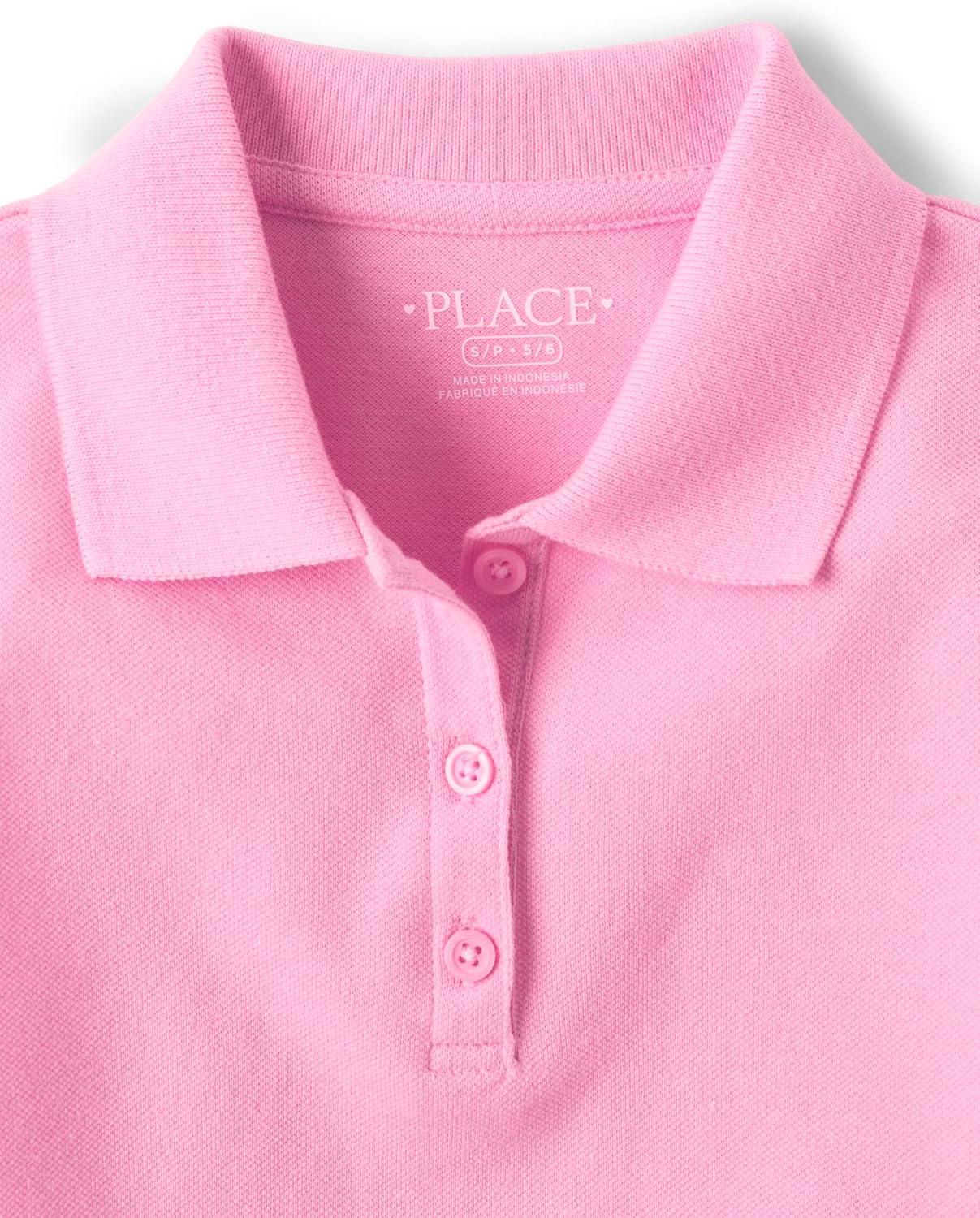 imageThe Childrens Place Multipack Short Sleeve Pique PoloSeafrostSparkle PinkPurple