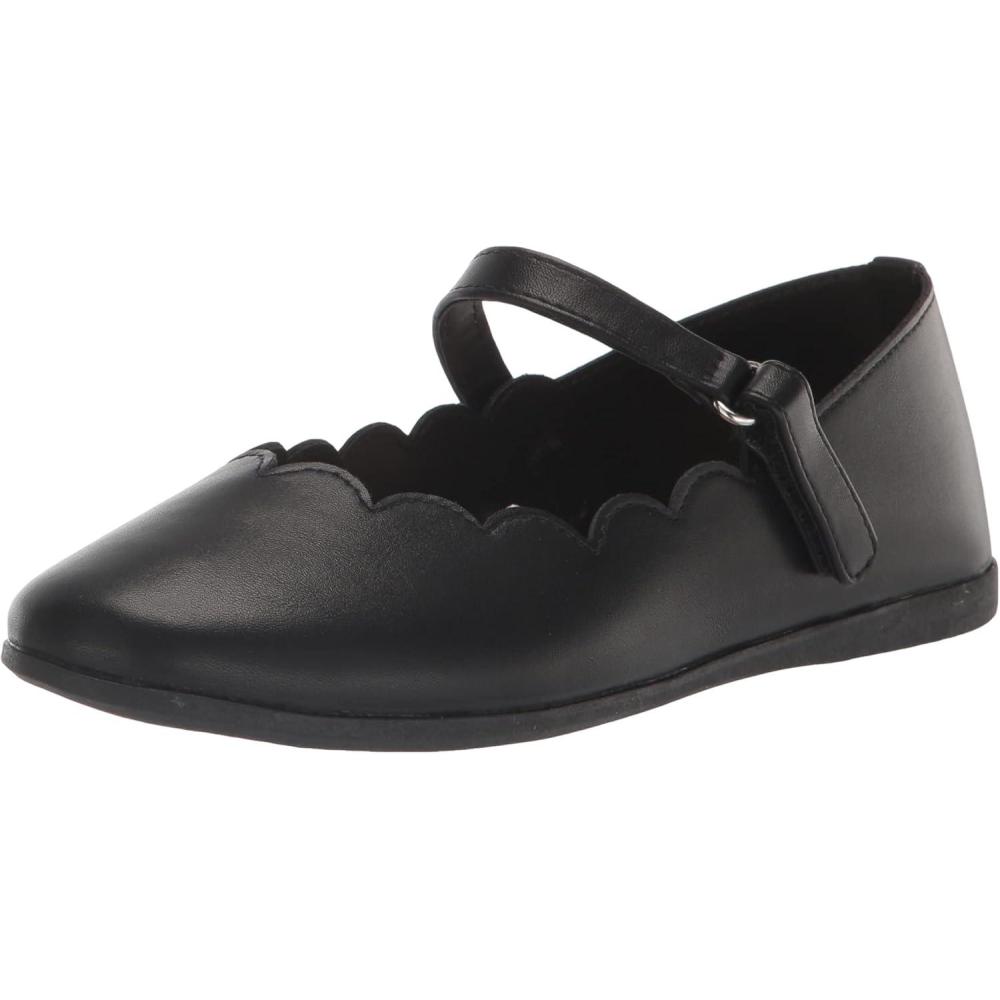 imageThe ChildrenS Place Girls Closed Toe Maryjane FlatsBlack Scalop