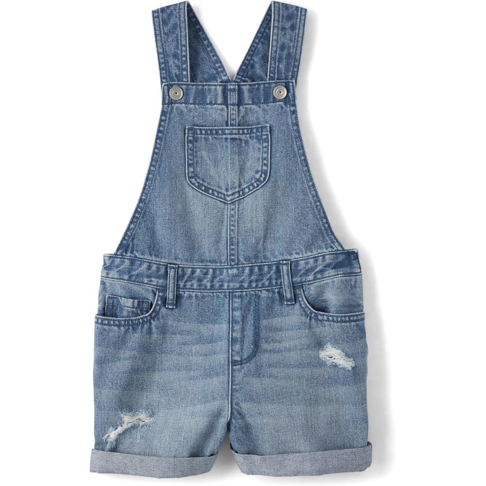 imageThe ChildrenS Place Girls Denim Shortall OverallsAutumn Wash