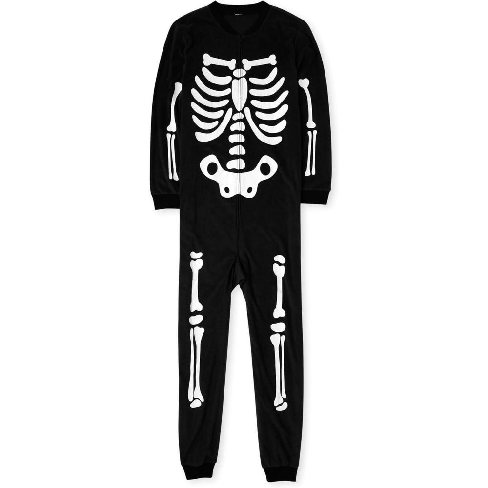 imageThe Childrens Place Baby and Family Matching Fleece Holiday Pajama SetHalloween Skeleton