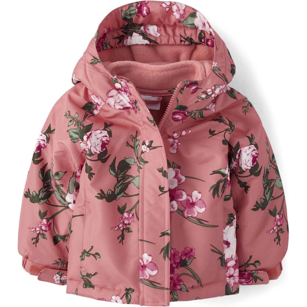 imageThe Childrens Place BabyGirls And Toddler Heavy 3 in 1 Winter JacketWindresistant Waterresistant ShellFleece InnerSweet Nothing