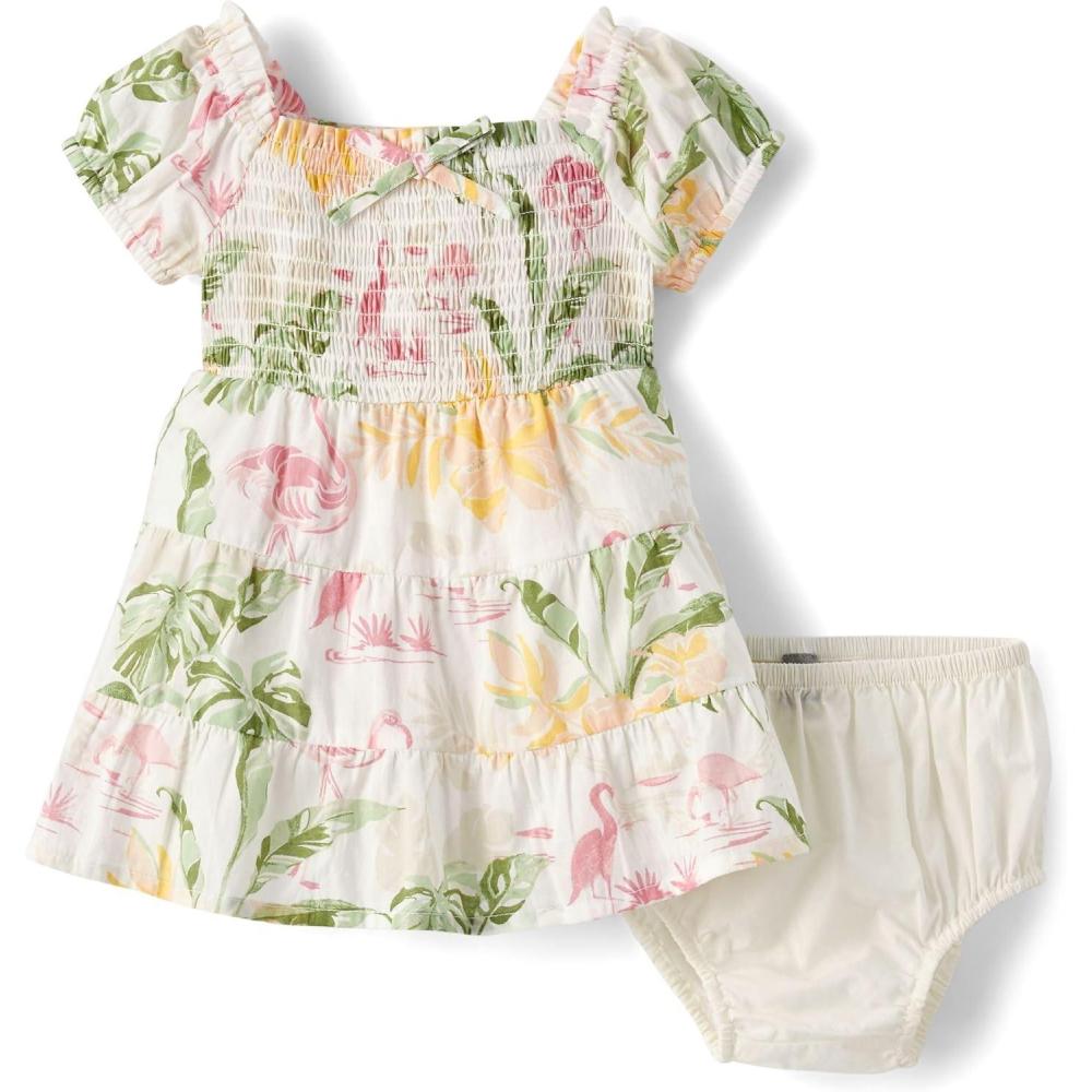 imageThe Childrens Place BabyGirls and Newborn Casual Short Sleeve DressFloral Palm
