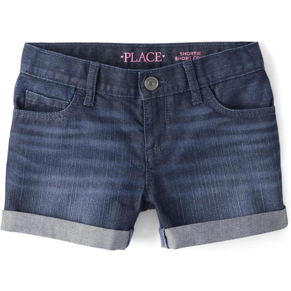 imageThe Childrens Place Denim Shortie ShortsHolly Wash