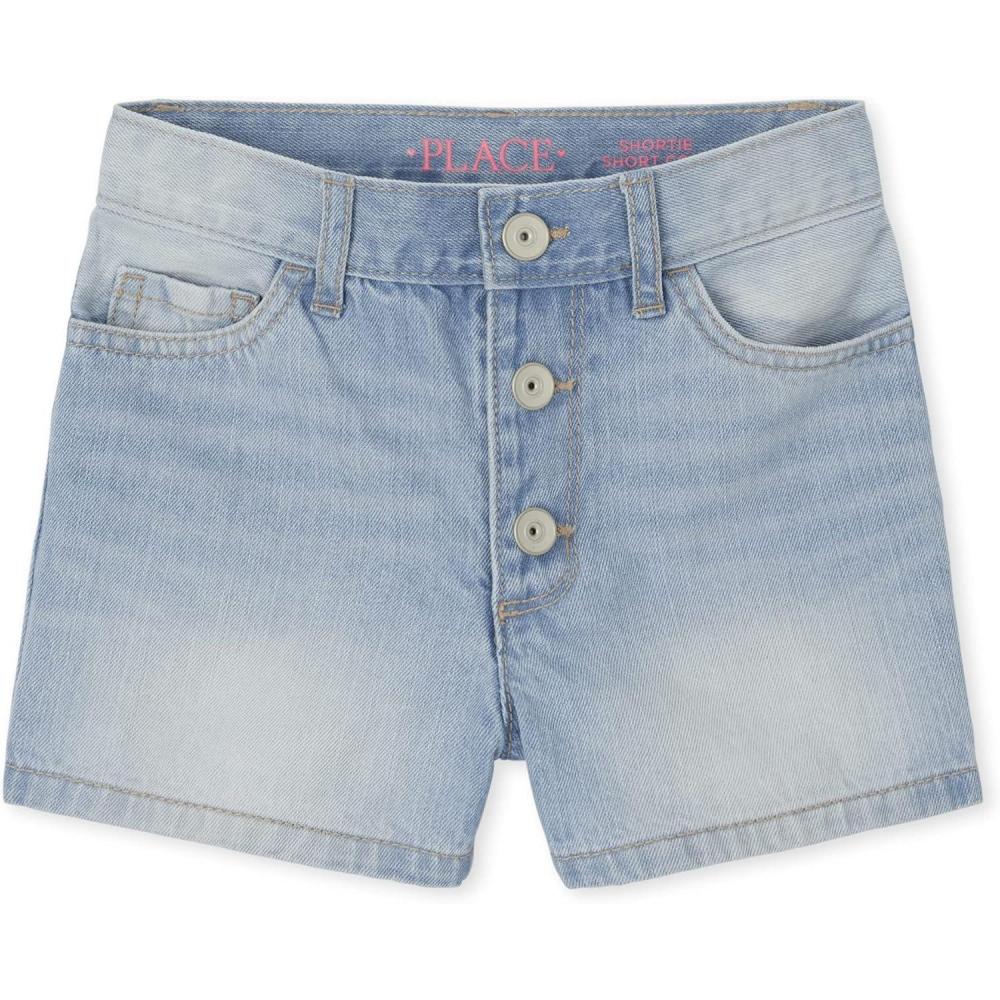 imageThe Childrens Place Denim Shortie ShortsLeighton Wash