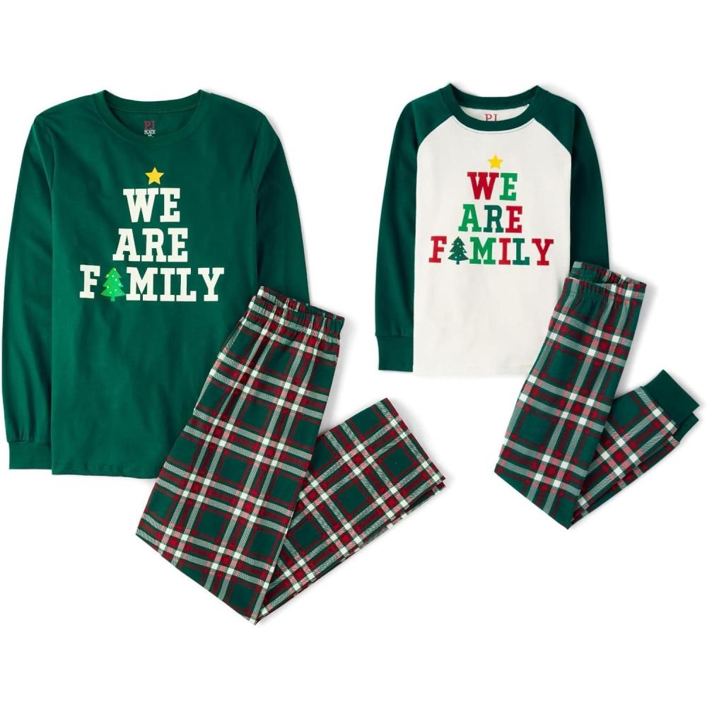 imageThe Childrens Place Family Matching Christmas and Holiday Pajama Sets CottonWe Are Family