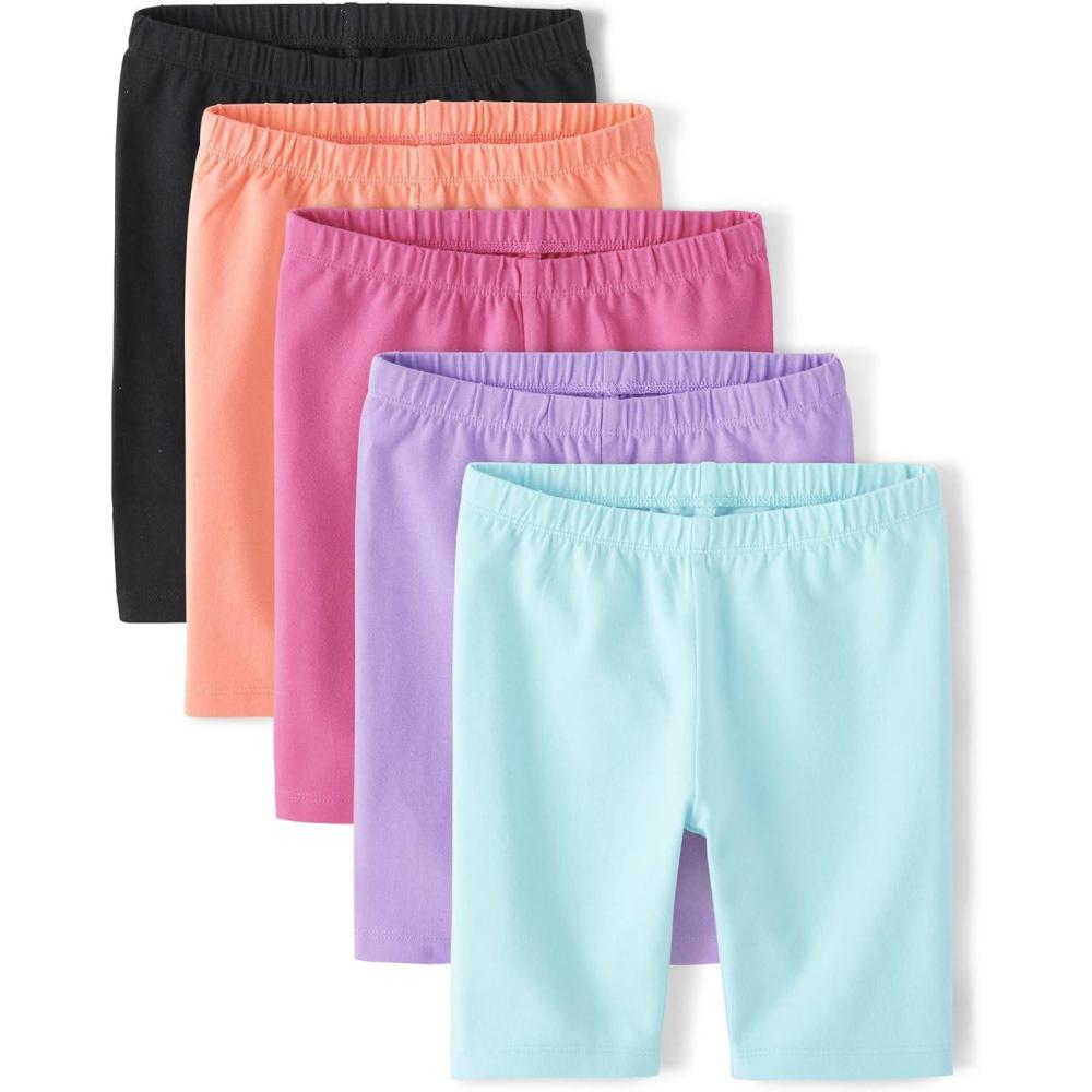 imageThe Childrens Place Girls Essential Bike ShortsMulti Color 5pack