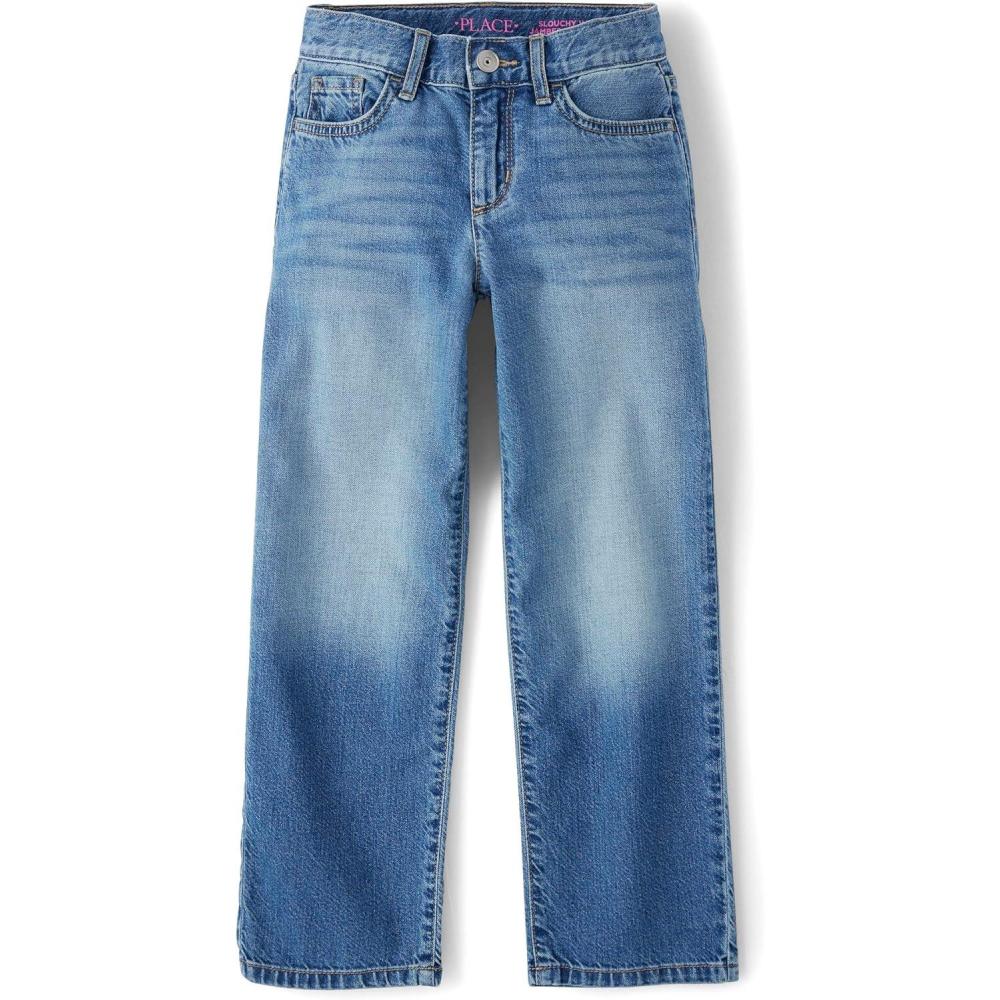 imageThe Childrens Place Girls Flare JeansVictoria Wash Slouchy