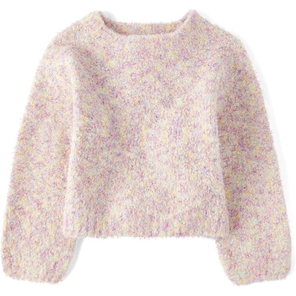 imageThe Childrens Place Girls Long Sleeve Crew Neck Pullover SweaterRasinbow Eyelash