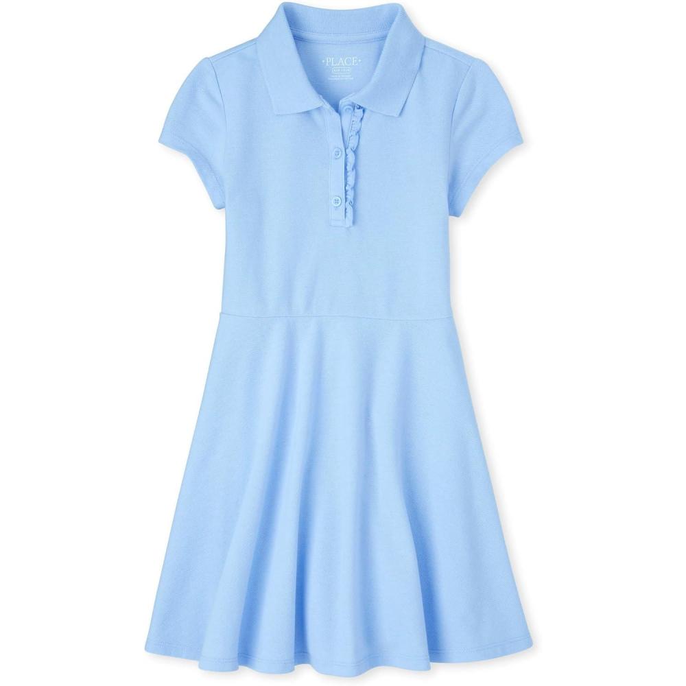 imageThe Childrens Place Girls Pique Polo DressDaybreak