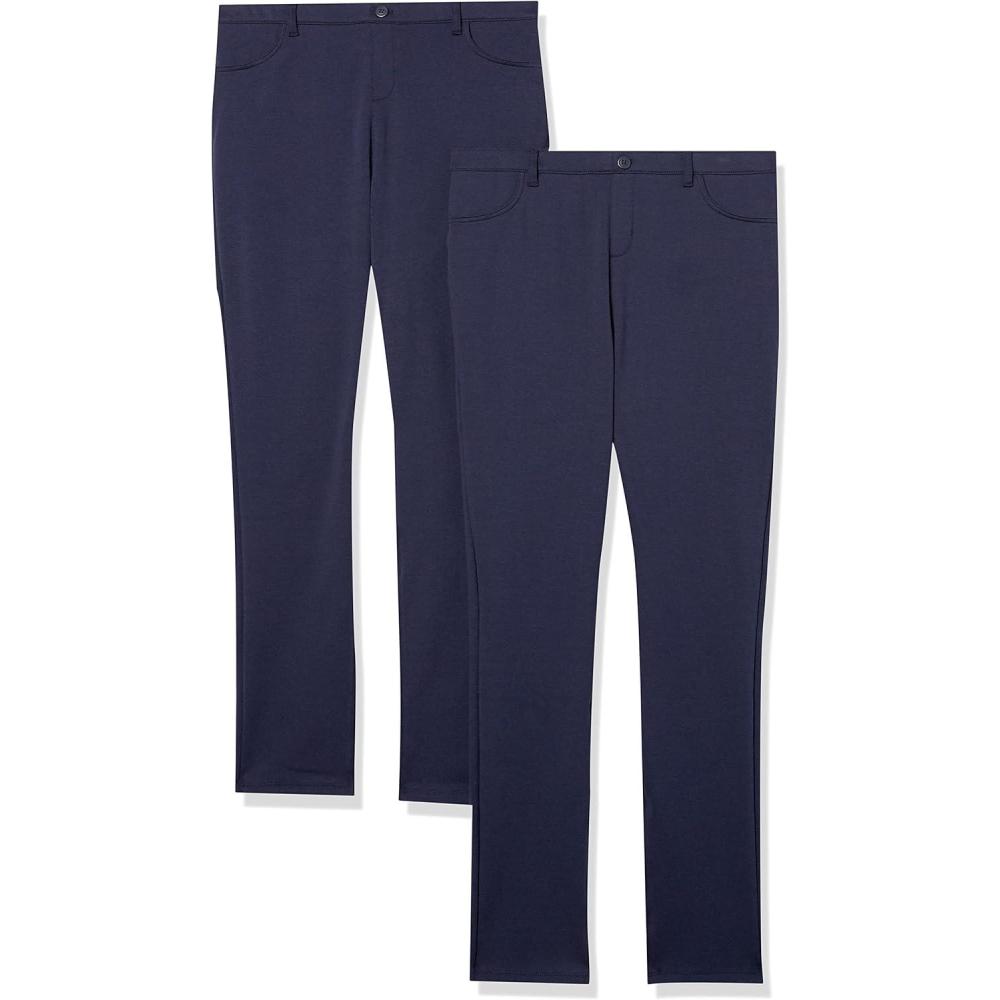 imageThe Childrens Place Girls Ponte Knit Pull on JeggingsTidal 2pack