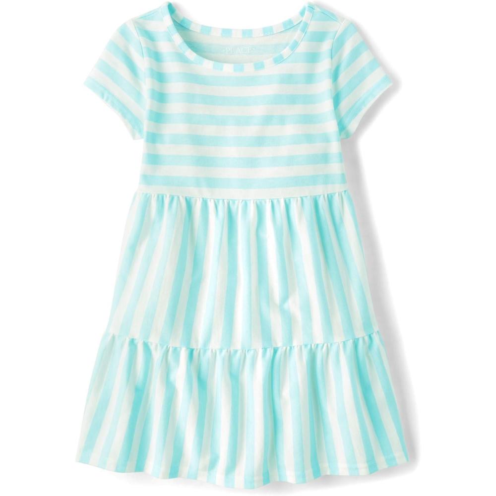 imageThe Childrens Place Girls Short Sleeve Dressy DressSeagrove Stripe