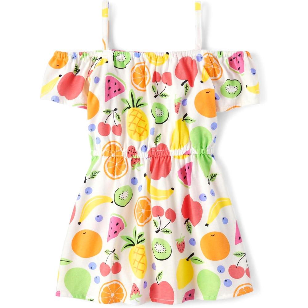 imageThe Childrens Place Girls Short Sleeve Dressy DressTropical Fruit