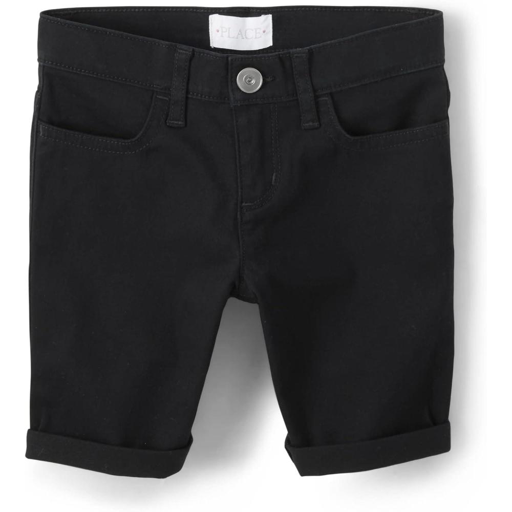 imageThe Childrens Place Girls Sold Skimmer ShortsBlack