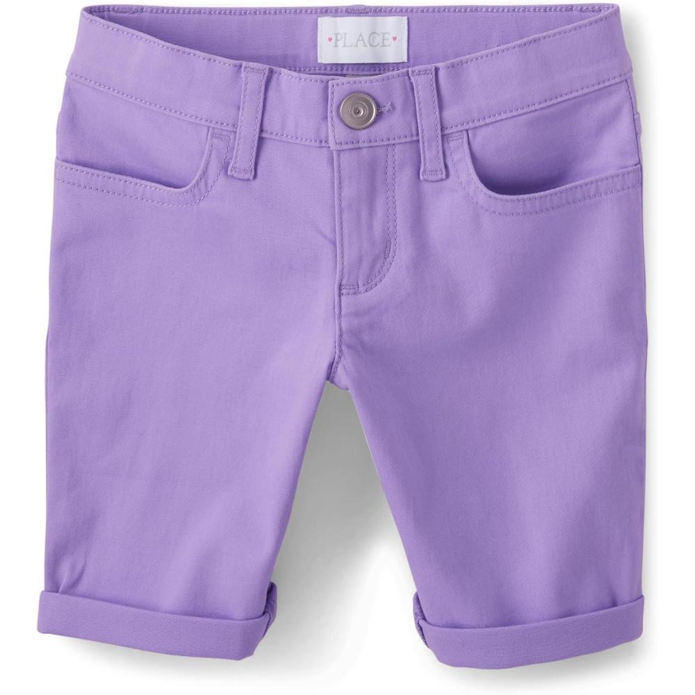 imageThe Childrens Place Girls Sold Skimmer ShortsIris Pop Purple
