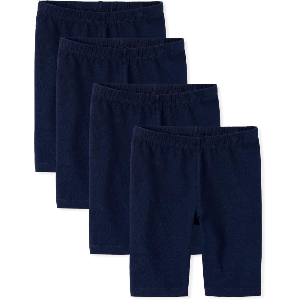 imageThe Childrens Place Girls Solid Bike ShortsTidal 4 Pack