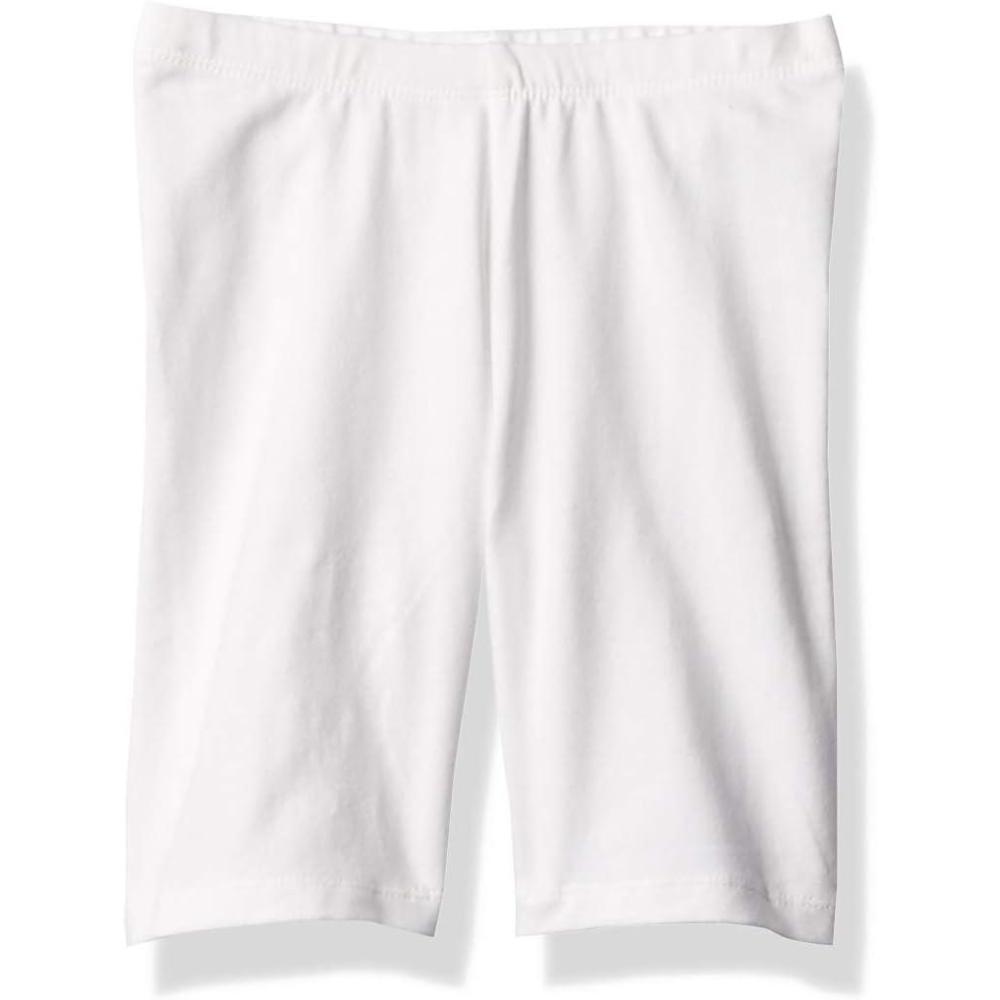 imageThe Childrens Place Girls Solid Bike ShortsWhite Single