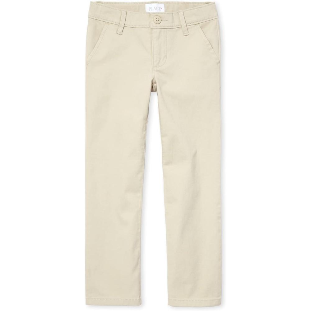 imageThe Childrens Place Girls Uniform Bootcut Chino PantsBiquit