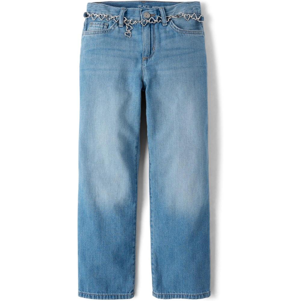 imageThe Childrens Place Girls Wide Leg JeansValley Wash