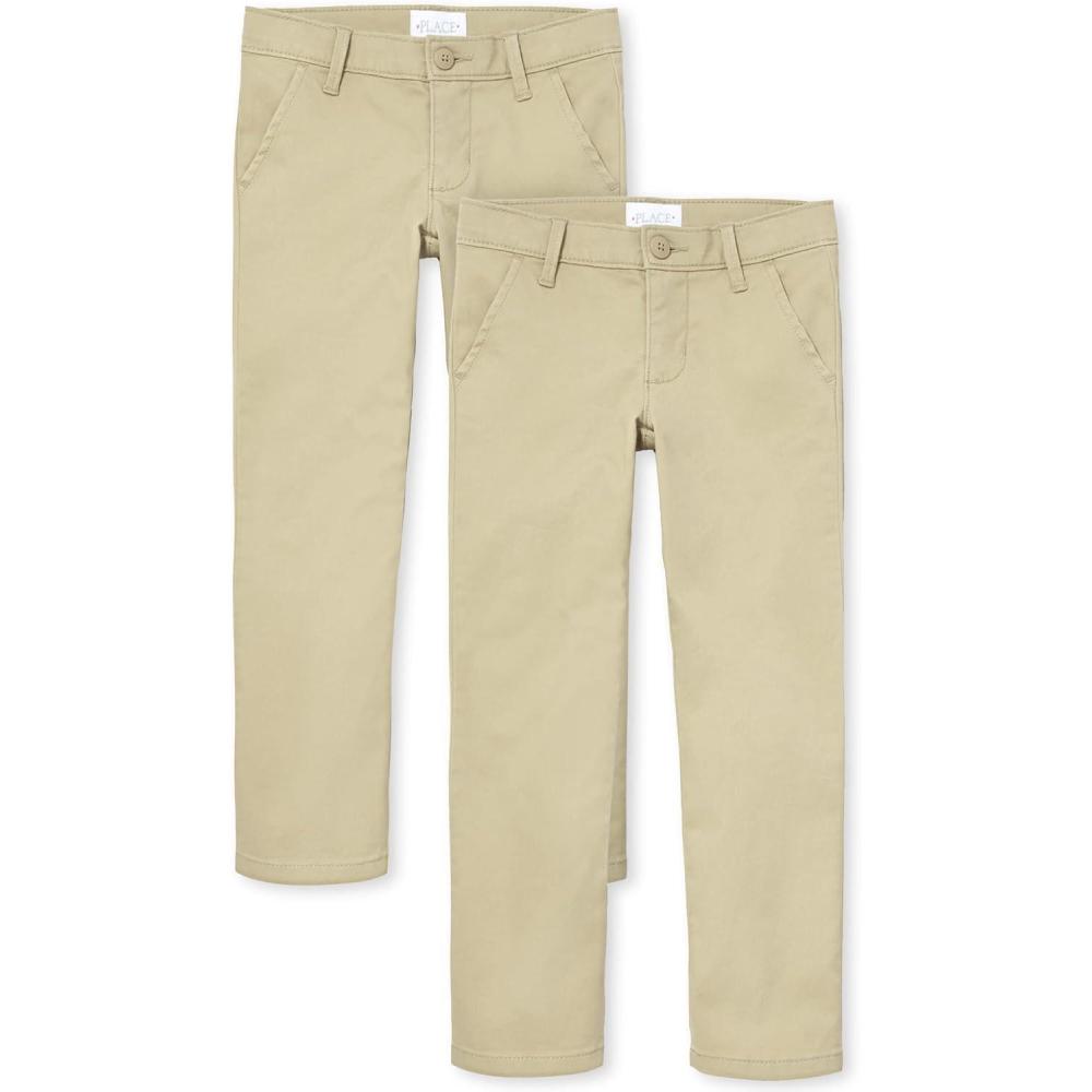 imageThe Childrens Place Stretch Skinny Chino PantsmultipacksSandy 2pack