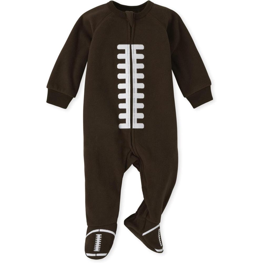 imageThe Childrens Place babyboys And Toddler Football Footie Pajama FleeceFootball