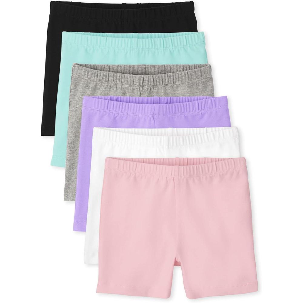 imageThe Childrens Place girls Assorted Cartwheel ShortsGum Drop 6pack