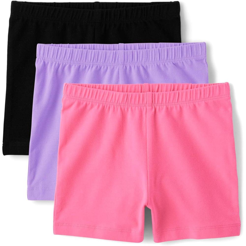 imageThe Childrens Place girls Assorted Cartwheel ShortsIn the Pink 3pack