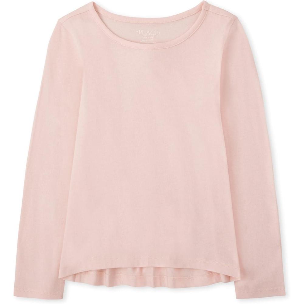 imageThe Childrens Place girls High Low Basic Layering TeePale Pink