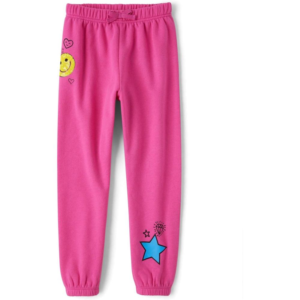 imageThe Childrens Place girls Knit Active SweatpantsFall Fuschia