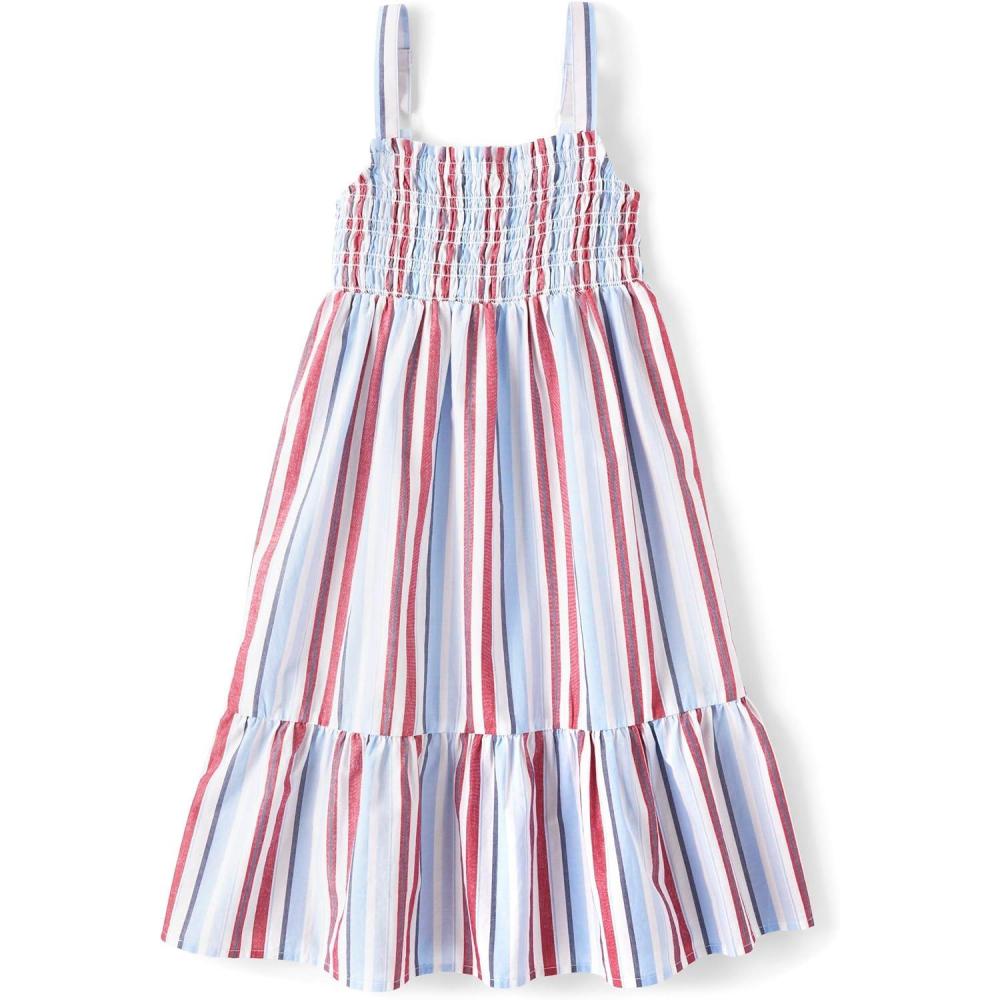 imageThe Childrens PlaceShort Sleeve Fashion DressRed White and Blue Stripe