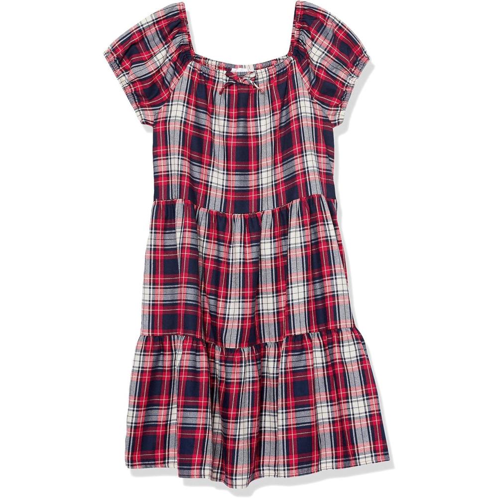 imageThe Childrens PlaceShort Sleeve Fashion DressRuby Holiday Plaid