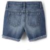 Denim Midi Shorts(Destructed Peony Wash)