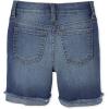 Denim Midi Shorts(Fray Cuff Josephine Wash)