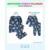 The Children’s Place Baby Christmas and Holiday Kids 2 Piece Pajama Sets, Velour(Lapis Gingerbread)
