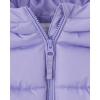 The Children’s Place Baby and Toddler Girls’ Medium Weight Wind-Resistant, Water-Resistant Puffer Jacket(Lavender)