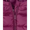 The Children’s Place Baby and Toddler Girls’ Medium Weight Wind-Resistant, Water-Resistant Puffer Jacket(Purple Rose)