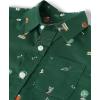 The Children’s Place Baby-Boys and Toddler Boys Poplin Short Sleeve Button Down Shirt(Green School Print)