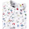 The Children’s Place Baby-Boys and Toddler Boys Poplin Short Sleeve Button Down Shirt(White School Doodle)