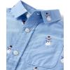 The Children’s Place Baby-Boys and Toddler Long Sleeve Button Down Shirt(Snowmen Print)