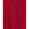 The Children’s Place Boys and Toddler Long Sleeve Thermal Henley Shirt(Classic Red)