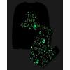 The Children’s Place Family Matching, Christmas and Holiday Pajama Sets, Cotton(Black Glow)