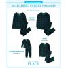 The Children’s Place Family Matching, Plaid Waffle 2 Piece Pajama Sets(Green Tartan)