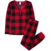 The Children’s Place Family Matching, Plaid Waffle 2 Piece Pajama Sets(Red Buffalo Plaid)