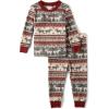 The Children’s Place Family Matching, Plaid Waffle 2 Piece Pajama Sets(Winter Fairisle)