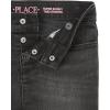 The Children’s Place Girls’ Button Front Super Skinny Jeans(Black Wash)