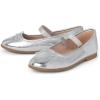 The Children’s Place Girl’s Closed Toe Ballet Flats(Silver)