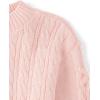 The Children’s Place Girls’ Long Sleeve Pullover Cable Knit Sweater(Primrose Ribbon)