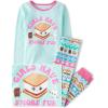 The Children’s Place Girls’ Long Sleeve Top and Pants Pajama Sets(Smore Fun)